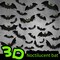 128 Pcs Halloween Bat Decorations Plastic Glow-In-The-Dark 3D Bat Wall Stickers Holiday Home Party Supply For Yard Porch
